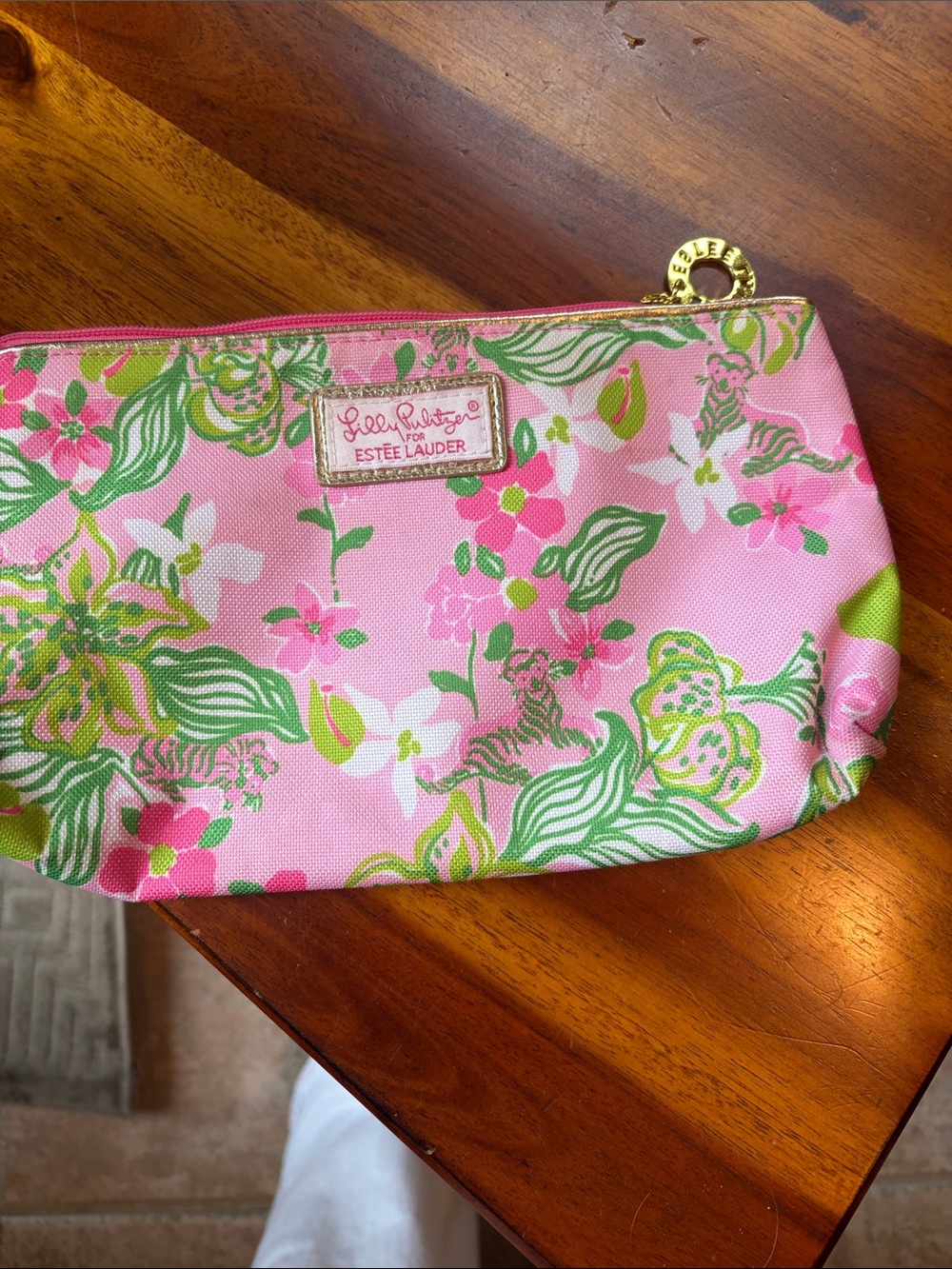 Lily Pulitzer Pink Floral Cosmetic Pouch